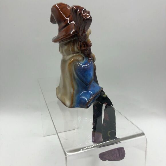 Vintage Witch Shelf Sitter Ceramic Fall Halloween Decoration Spooky Collectible - Picture 5 of 13